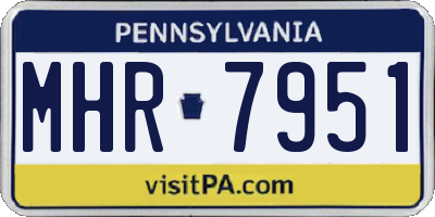 PA license plate MHR7951
