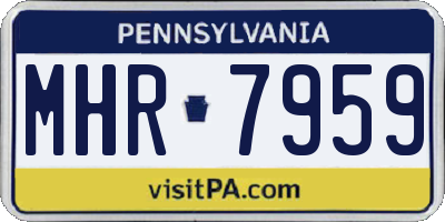 PA license plate MHR7959