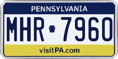 PA license plate MHR7960