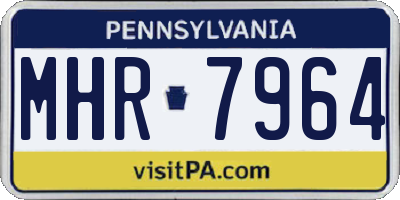 PA license plate MHR7964