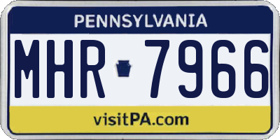 PA license plate MHR7966
