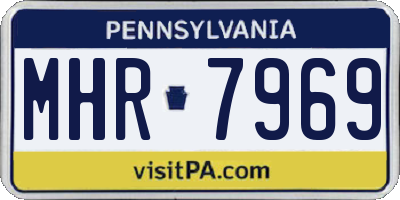 PA license plate MHR7969