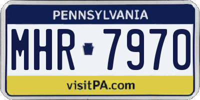 PA license plate MHR7970