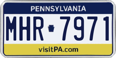 PA license plate MHR7971