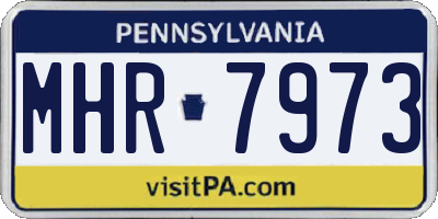 PA license plate MHR7973