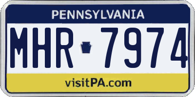 PA license plate MHR7974