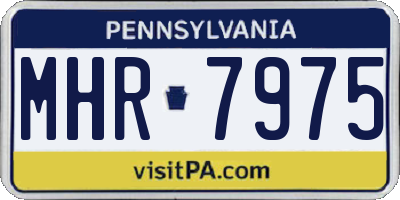 PA license plate MHR7975
