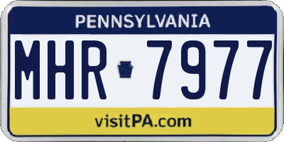PA license plate MHR7977
