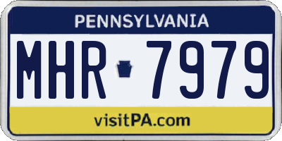 PA license plate MHR7979
