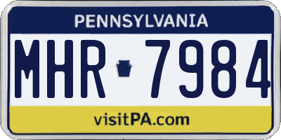 PA license plate MHR7984