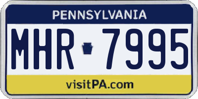 PA license plate MHR7995