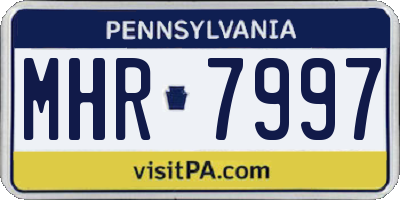 PA license plate MHR7997