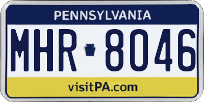 PA license plate MHR8046