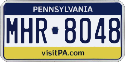 PA license plate MHR8048