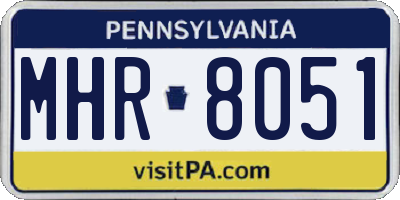 PA license plate MHR8051