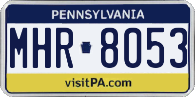 PA license plate MHR8053