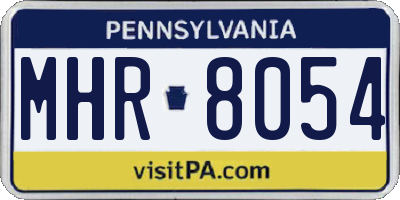 PA license plate MHR8054