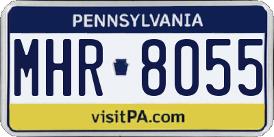 PA license plate MHR8055