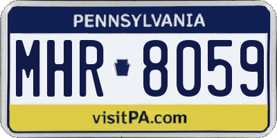 PA license plate MHR8059