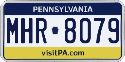PA license plate MHR8079