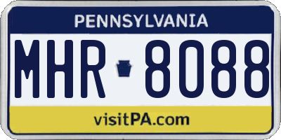 PA license plate MHR8088