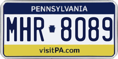 PA license plate MHR8089