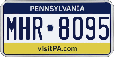 PA license plate MHR8095