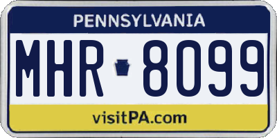 PA license plate MHR8099