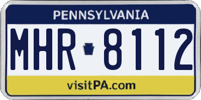 PA license plate MHR8112