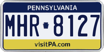 PA license plate MHR8127