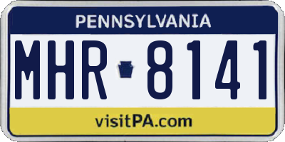 PA license plate MHR8141