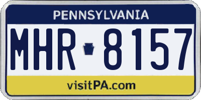 PA license plate MHR8157