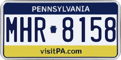 PA license plate MHR8158