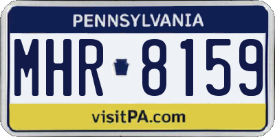 PA license plate MHR8159