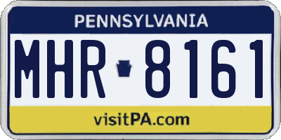 PA license plate MHR8161