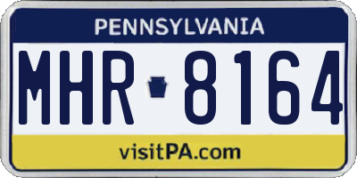 PA license plate MHR8164