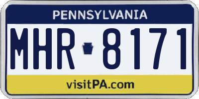 PA license plate MHR8171