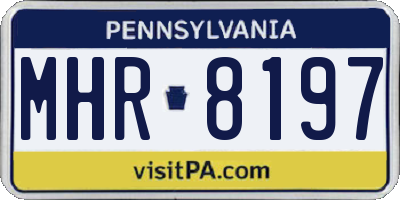 PA license plate MHR8197