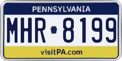PA license plate MHR8199