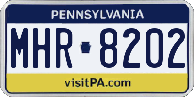 PA license plate MHR8202