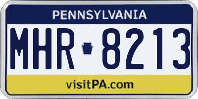 PA license plate MHR8213