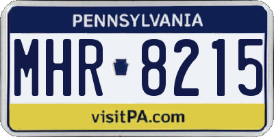 PA license plate MHR8215