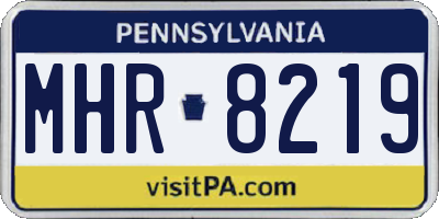 PA license plate MHR8219