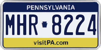 PA license plate MHR8224