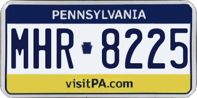 PA license plate MHR8225