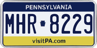 PA license plate MHR8229