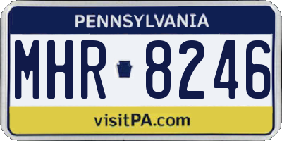 PA license plate MHR8246