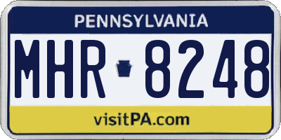 PA license plate MHR8248