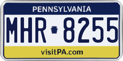 PA license plate MHR8255