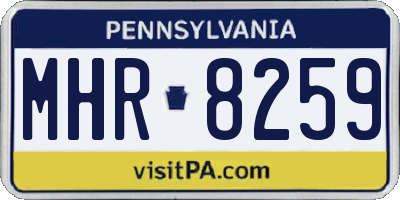 PA license plate MHR8259